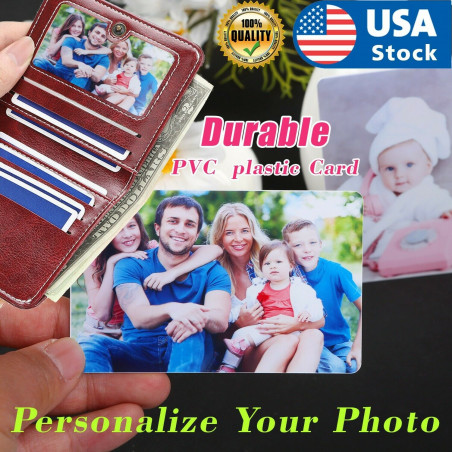 Personalised Father's Day lovers PVC Wallet Keepsake Photo Gift Card for Dad mom