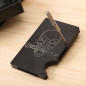 RFID Blocking Slim Money Clip Wallet Credit Card ID Holder for women Men skull