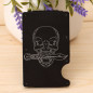 RFID Blocking Slim Money Clip Wallet Credit Card ID Holder for women Men skull