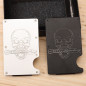 RFID Blocking Slim Money Clip Wallet Credit Card ID Holder for women Men skull