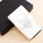 RFID Blocking Slim Money Clip Wallet Credit Card ID Holder for women Men skull