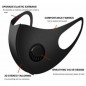 2x Reusable Washable Adult Soft Cloth Breathable Face Mask With Breathing Valve