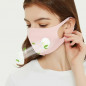 2x Reusable Washable Adult Soft Cloth Breathable Face Mask With Breathing Valve