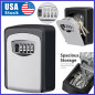 4 Digit Combination Key Lock Box Wall Mount Safe Security Storage Case Organizer