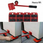 5pc Heavy Furniture Moving System Lifter Tool 4 Slide Glider Pad Wheel Easy Move