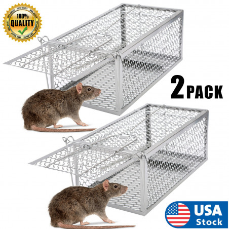 2PACK Live Humane Cage Trap for Squirrel Chipmunk Rat Mice Rodent Animal Catcher