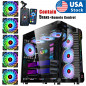 Robin III Gaming Computer PC Case, ATX Mid Tower, Glass,Transparent SideW/5-FANS