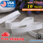 10 Yards Elastic Band 3/8" 10mm Width Sewing Trim String DIY White Braided