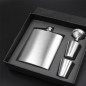 7oz Stainless Steel Hip Flask Liquor Alcohol Drink 2 Cups 1 Funnel Gift Box Set