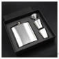 7oz Stainless Steel Hip Flask Liquor Alcohol Drink 2 Cups 1 Funnel Gift Box Set