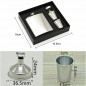 7oz Stainless Steel Hip Flask Liquor Alcohol Drink 2 Cups 1 Funnel Gift Box Set