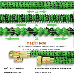 3X Stronger Deluxe Expandable Flexible Garden Water Hose (50ft,75ft,100ft)