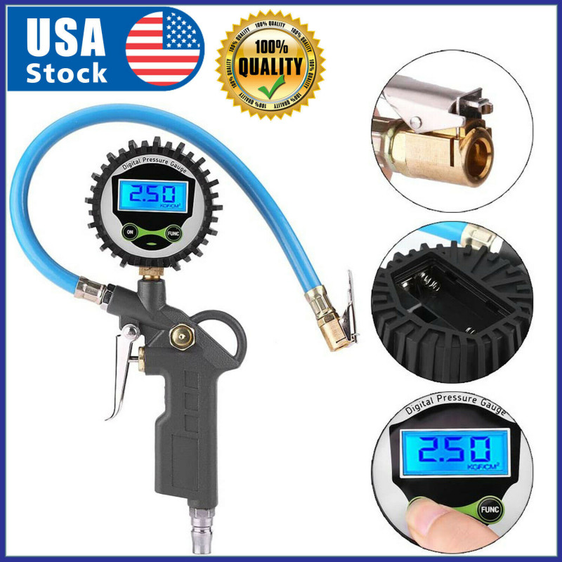 Digital Car Truck Vehicle Air Tire Pressure Inflator Gauge LCD Dial Meter Tester