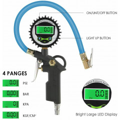 Digital Car Truck Vehicle Air Tire Pressure Inflator Gauge LCD Dial Meter Tester