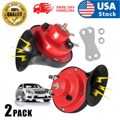 2pcs Super Snail Air Train Horn For Truck Car Boat Motorcycle 12V Electric