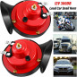 2pcs Super Snail Air Train Horn For Truck Car Boat Motorcycle 12V Electric