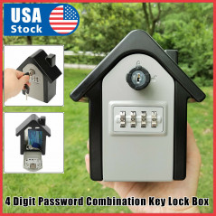 Durable Key Lock Box Wall Mount Safe Security Storage Case Organizer
