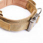 Tactical Military K9 Dog Training Collar with Metal Buckle for L Dog Heavy Duty