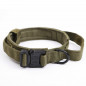 Tactical Military K9 Dog Training Collar with Metal Buckle for L Dog Heavy Duty