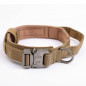 Tactical Military K9 Dog Training Collar with Metal Buckle for L Dog Heavy Duty