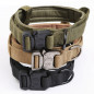 Tactical Military K9 Dog Training Collar with Metal Buckle for L Dog Heavy Duty