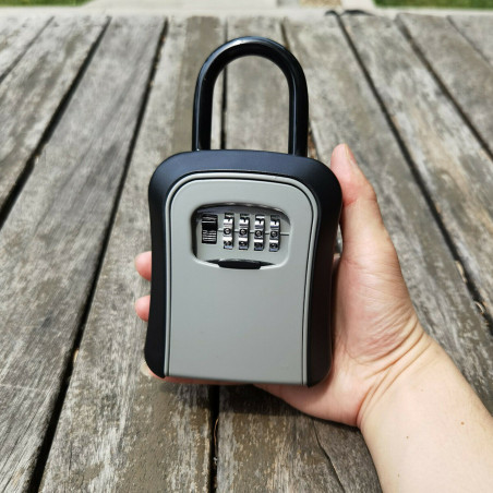 Wall Mounted 4-Digit Combination Key Lock Storage Safe Security Box Outdoor Home