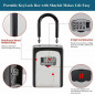 Wall Mounted 4-Digit Combination Key Lock Storage Safe Security Box Outdoor Home