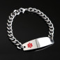 Personalized Medical alert bracelet Free Engraving with red emblem for women/men