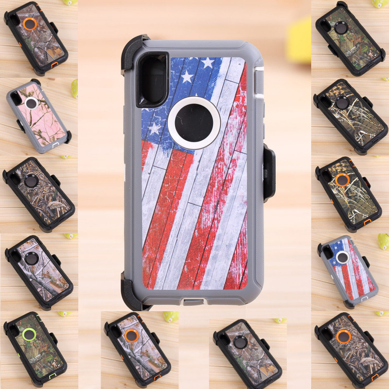 w/Holster Belt Clip protection cases for iPhone X  (Clip fits Otterbox Defender)