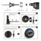 16pcs Hole Saw Drill Bit Kit Wood Plastic Sheet Metal 3/4"-5" Cutting Set Kit