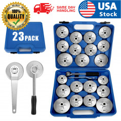 23Pcs Oil Filter Removal Cap Wrench Garage Socket Set Aluminum Alloy Tool Kit