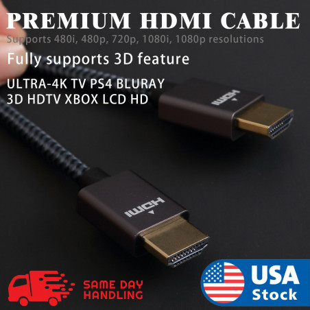 4FT-6.5FT HDMI CABLE  BLURAY 3D DVD PS4 HDTV XBOX LCD HD 1080P  4K