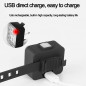 Bike Tail Light Bicycle Rechargeable USB 5 LED Safety Rear Lamp Flashing Warning