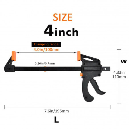 Quick Grip 4"-10" F woodworking Clamp Clip Heavy Duty Wood Carpenter Tool Clamp