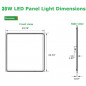 2PACK 2x2ft LED Panel Light 30W 5000K Troffer Recessed Ceiling White