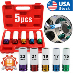 5/Set 1/2" Lug Nut Socket Impact Socket Set Thin Wall Socket Wheel Protector Set