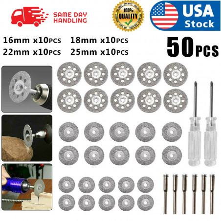 50x Diamond Cutting Wheels For Dremel Rotary Tool die grinder metal Cut Off Disc