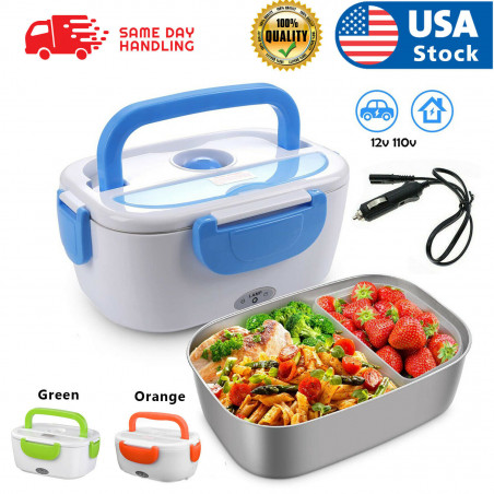 12V Portable Car Electric Heating Lunch Box Food Heater Bento Warmer Container