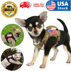 Tactical Adjustable Cat Puppy Small Dog Working Vest Harness Rubber Handle