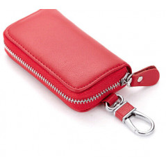 Genuine Leather Key Holder Case Keychain Pouch Bag Car Wallet Key Ring