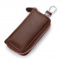 Genuine Leather Key Holder Case Keychain Pouch Bag Car Wallet Key Ring