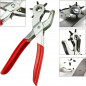 9" Leather Hole Punch Heavy Duty Hand Pliers Belt Holes 6 Sized Puncher Tool New