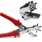 9" Leather Hole Punch Heavy Duty Hand Pliers Belt Holes 6 Sized Puncher Tool New