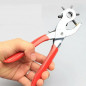 9" Leather Hole Punch Heavy Duty Hand Pliers Belt Holes 6 Sized Puncher Tool New