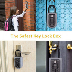 Portable Key Safe Box Lock 10 Digits Security Zinc Padlock Hide Keys Hang Door