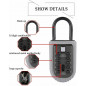 Portable Key Safe Box Lock 10 Digits Security Zinc Padlock Hide Keys Hang Door