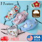 Kids Children Reusable Cotton Cloth Face Mask With Breathing Valve PM2.5 Filters