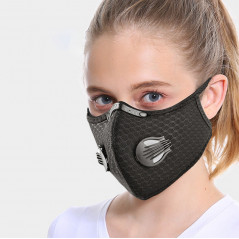 Activated Carbon Air Purifying Face Mask Cycling Reusable Filter Haze Valve