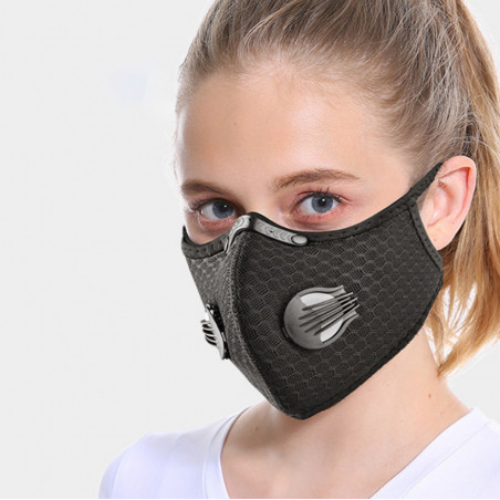 Activated Carbon Air Purifying Face Mask Cycling Reusable Filter Haze Valve