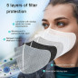 Activated Carbon Air Purifying Face Mask Cycling Reusable Filter Haze Valve